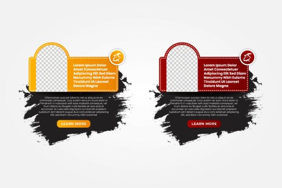Brush Gradient Element Banner for Graphics and Infographics