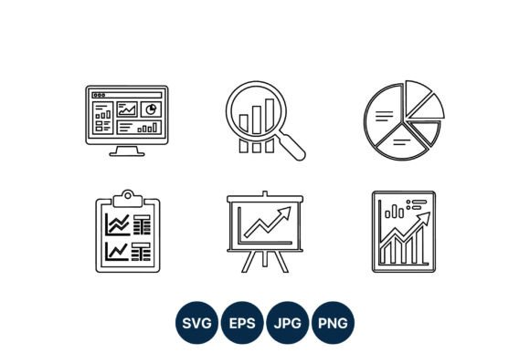 Business Infographic Icons Black and Graphics