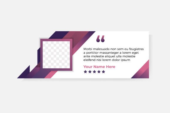 Diagonal Purple Testimonial Graphics for Handmade Creations