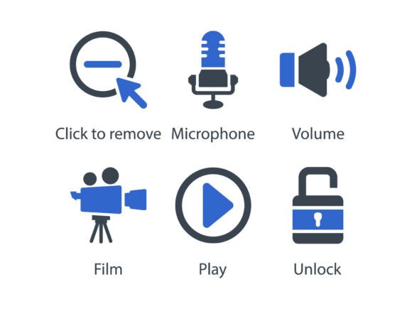 Social Messaging Productivity Icon Set 3 - Graphics for Icons