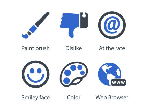 Social Messaging Productivity Icon Set 5 - Modern Graphics for Content Design