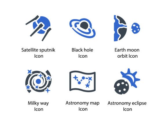 Space Icon Set 4: A Graphic Design Asset for Creative Projects