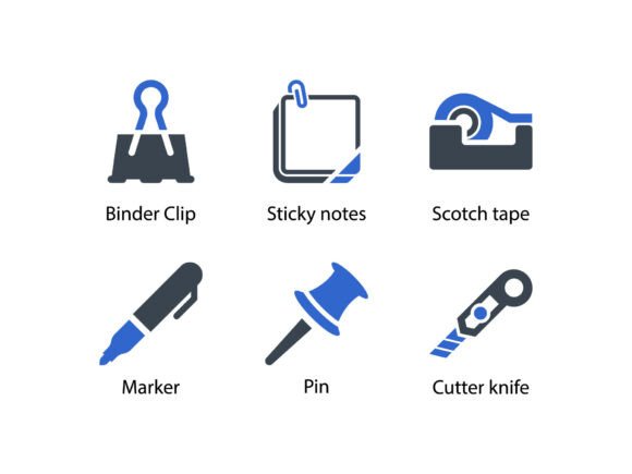 Stationery Icon Set 1 Review for Embroidery Projects