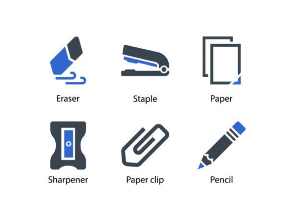 Stationery Icon Set 2: A Graphic Design Asset for Local Branding