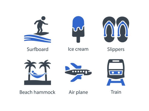 Summer Icon Set 4: A Graphic Design Asset for Vibrant Icons