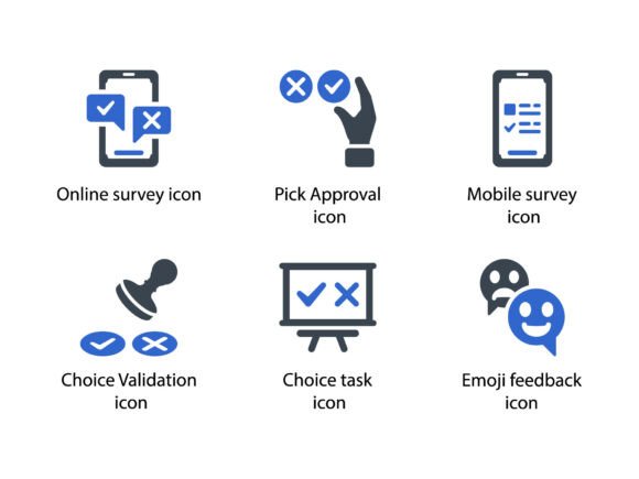 Survey Rating Icon Set 4: Modern Graphics for Content Publishing