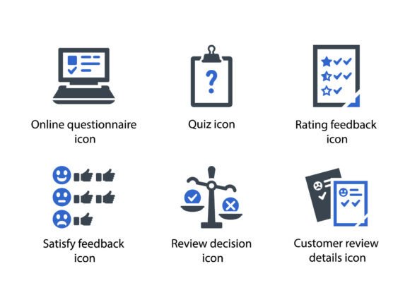 Survey Rating Icon Set 7: Modern Graphics for Editorial Design