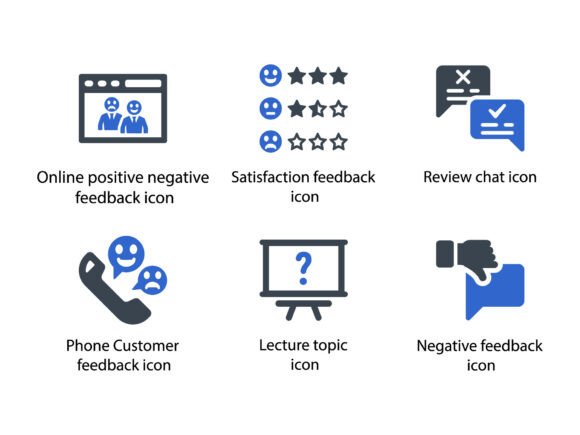 Survey Rating Icon Set 8: A Modern Graphic Asset for Local Branding