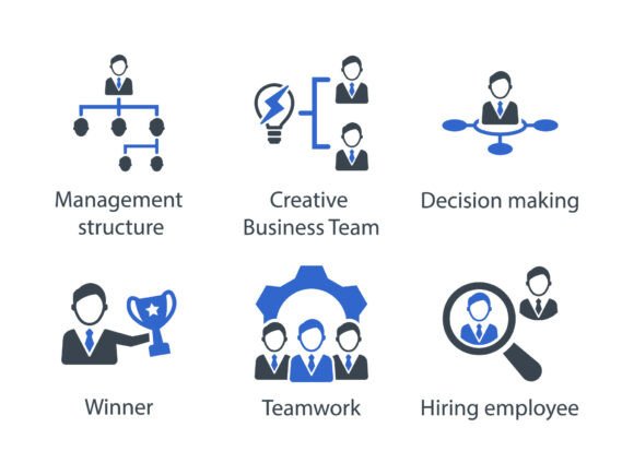 Teamwork Icon Set 4: A Versatile Graphic Asset for Design Projects