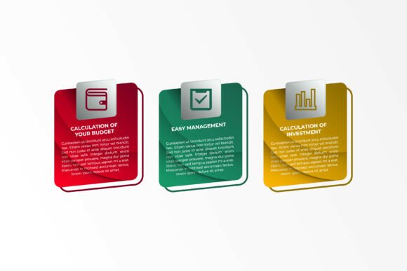 Three Diagonal Infographic for Modern Graphics and Infographics
