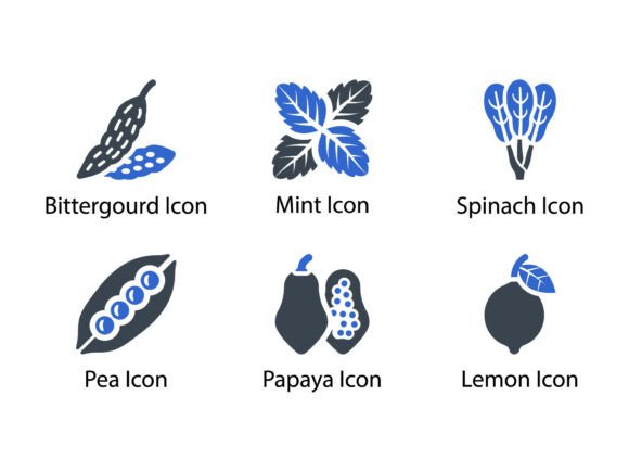 Vegetable Fruit Icon Set 5 - Graphics for Icons