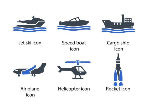 Vehicle Icon Set 5: A Versatile Graphic Design Asset for Branding