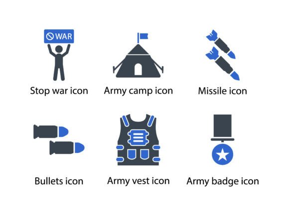 War Icon Set 2 – A Graphic Asset for Bold Design Projects