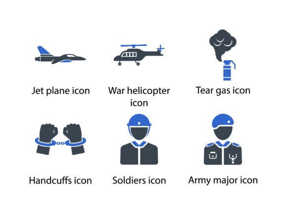 War Icon Set 4: A Graphic Design Asset for Bold Visuals