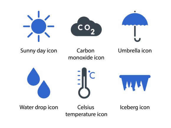 Weather Icon Set 2: A Graphic Design Asset for Local Branding