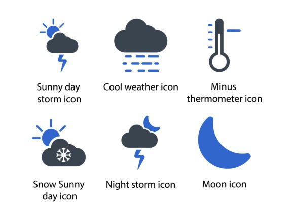 Weather Icon Set 5 - Premium Graphics for Creative Projects