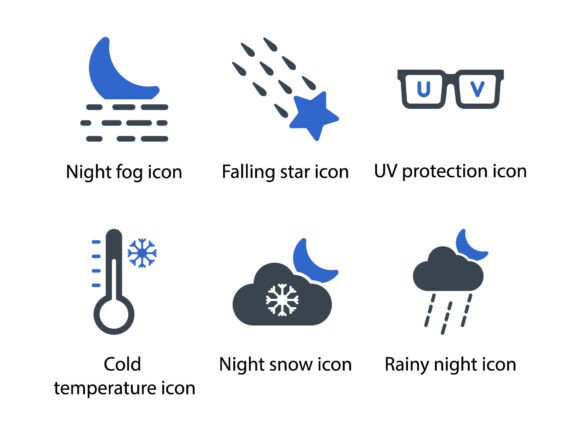 Weather Icon Set 6: A Versatile Graphics Asset for Digital Sellers