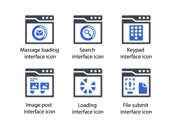 Website Interface Icon Set 7 - Beautiful Graphics for Handmade Creations